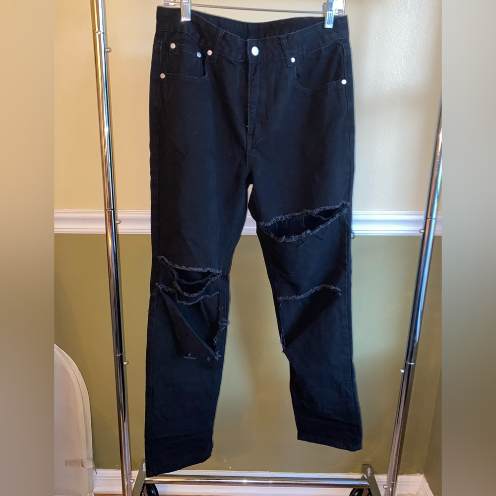 Ripped/ distressed mom jeans